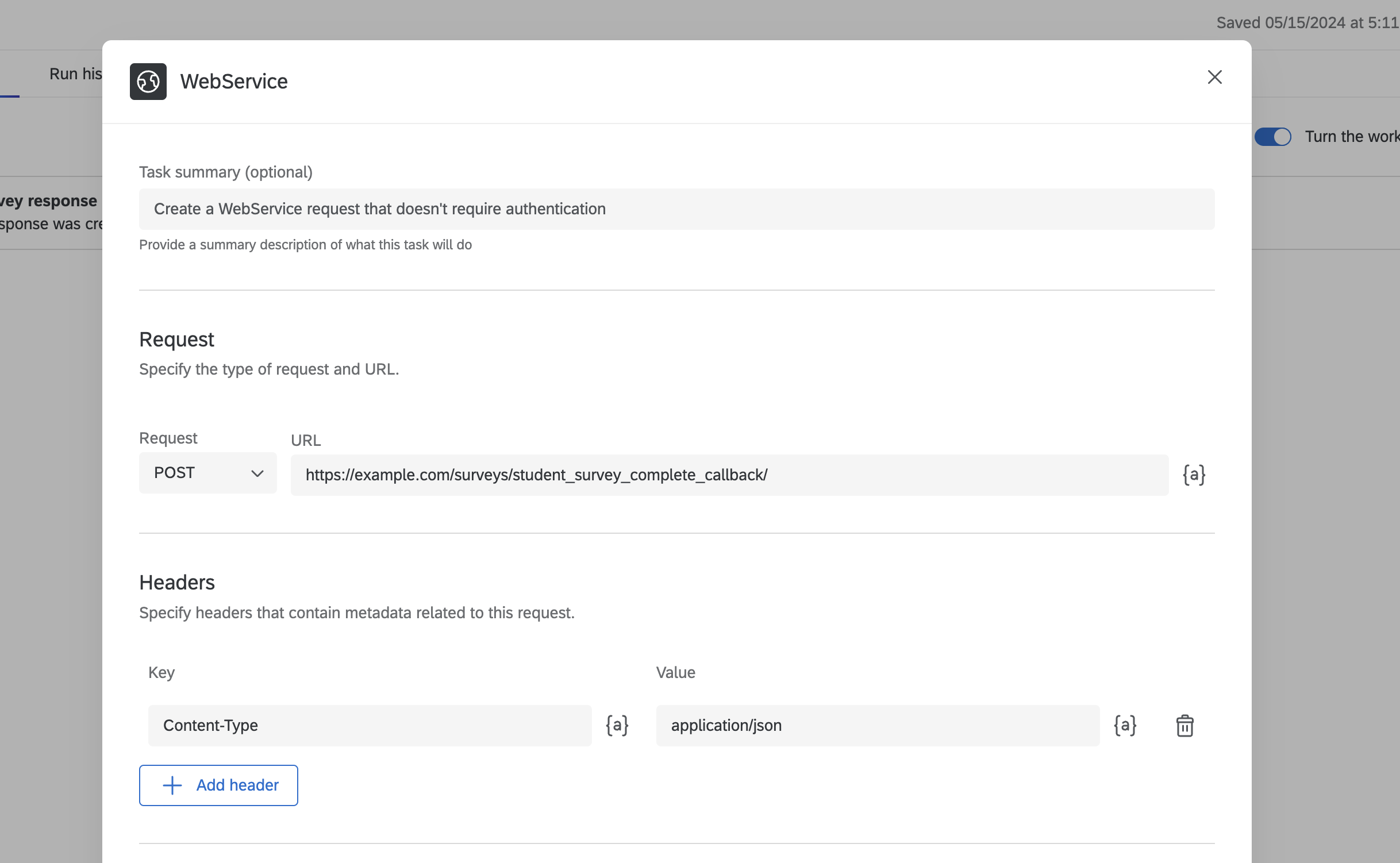 Qualtrics screenshot