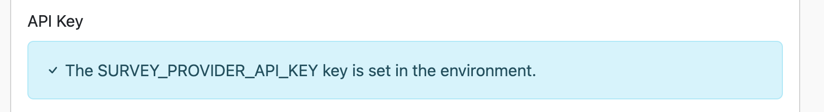 Survey provider dialog screenshot